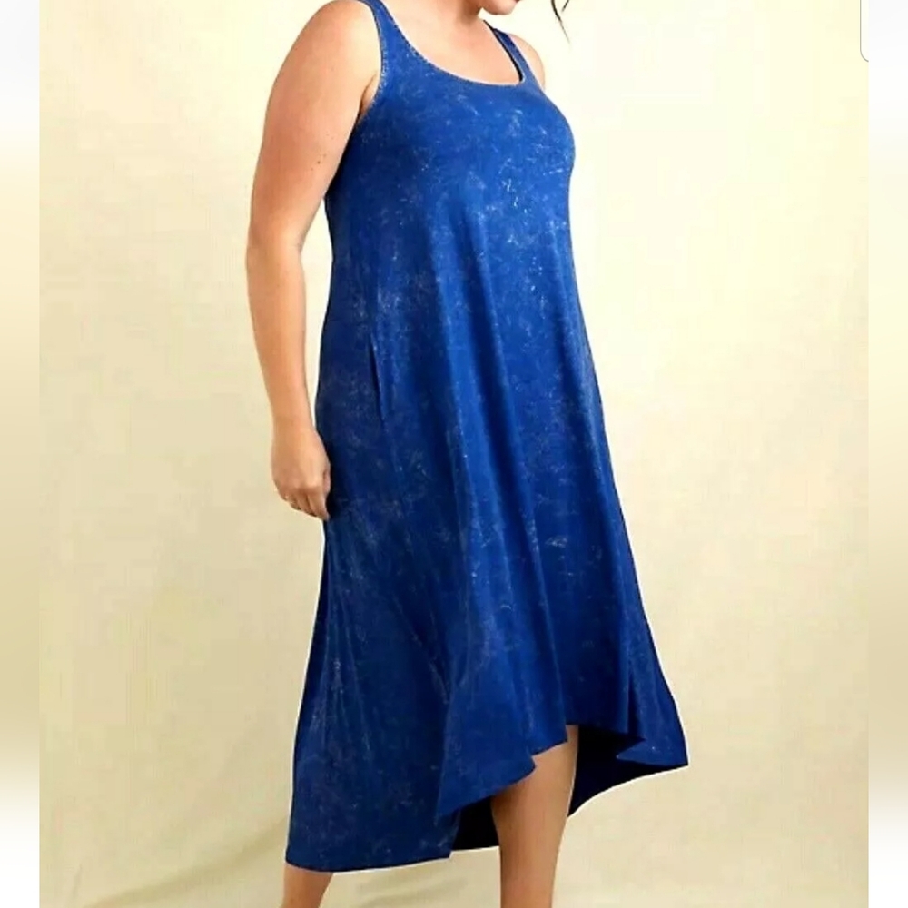 Torrid Blue Vintage Mineral Wash Super Soft Knit Dress 2